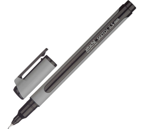 Изображение товара Линер 12 шт в упаковке Attache Selection корпус soft touch 0.5 мм черный 737245