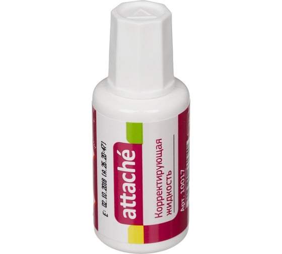 Изображение товара Корректирующая жидкость 10 шт в упаковке Attache 20 мл на быстросохнущей основе кисточка 66134 10017