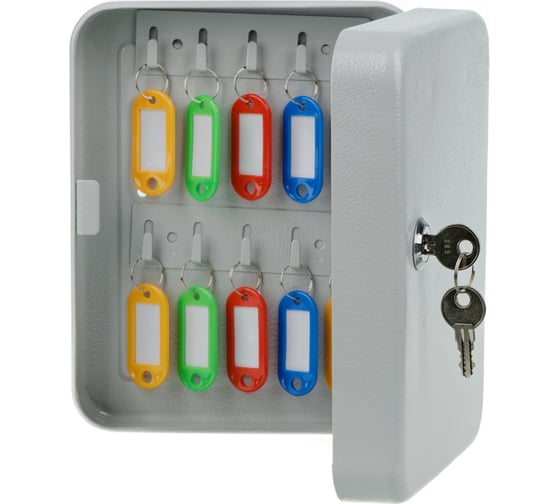 Изображение товара Ключница Office Space на 20 ключей, металл, серый, с брелоками 276023