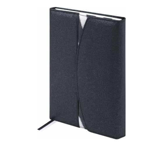 Изображение товара Бизнес-блокнот BRAUBERG А5 155х213 мм Wild, под кожу, магнит, 160 листов, Zebra, черный 116233