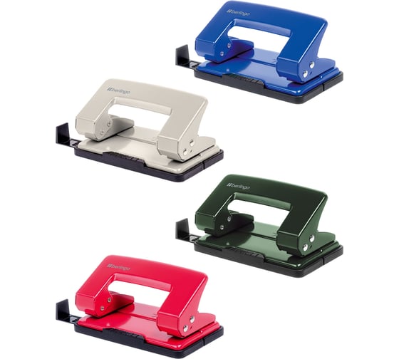 Изображение товара Дырокол BERLINGO Universal 10 листов, металлический, ассорти, с линейкой DDm_10019