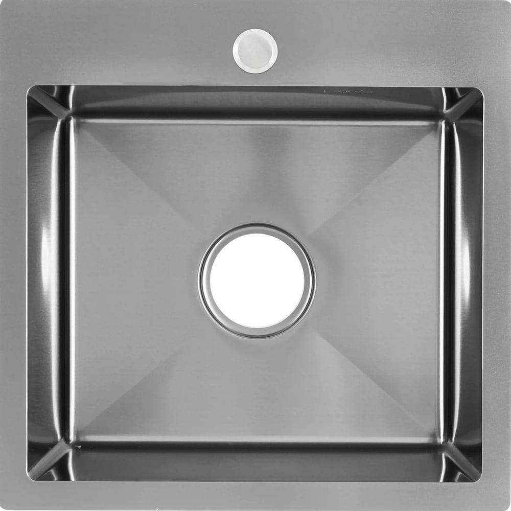 Изображение товара Мойка сварная с сифоном VIDAGE VS-4444, нержавеющая сталь 44x44 см, антрацит