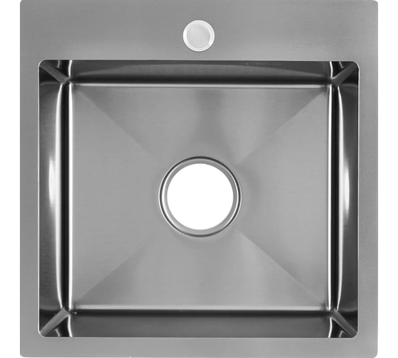 Изображение товара Мойка сварная с сифоном VIDAGE VS-4444, 44x44x20 см, цвет черный, нерж сталь 1601071