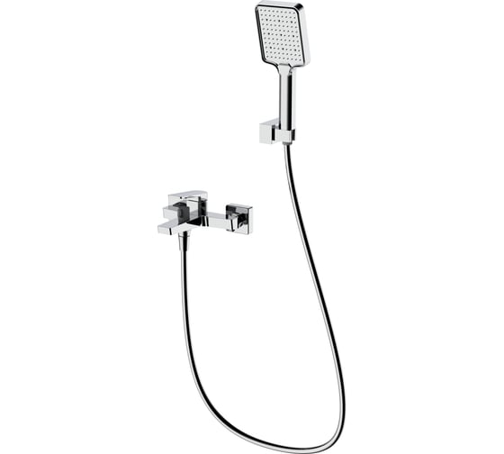 Изображение товара Смеситель для ванны и душа BelBagno ARDENTE в комплекте с ручным душем, шлангом и держателем, хром ARDENTE-VASM-CRM
