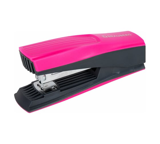 Изображение товара Степлер BRAUBERG №24/6, 26/6 Super, до 30 листов, маджента и черный 272740