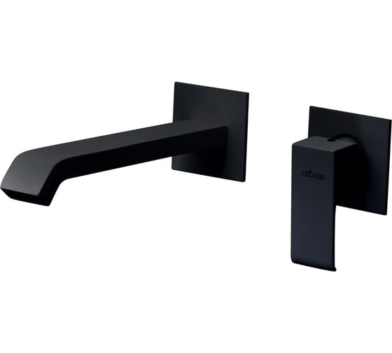 Изображение товара Смеситель для раковины Cezares однорычажный, с донным клапаном, исполнение черный матовый PORTA-BLI2-NOP