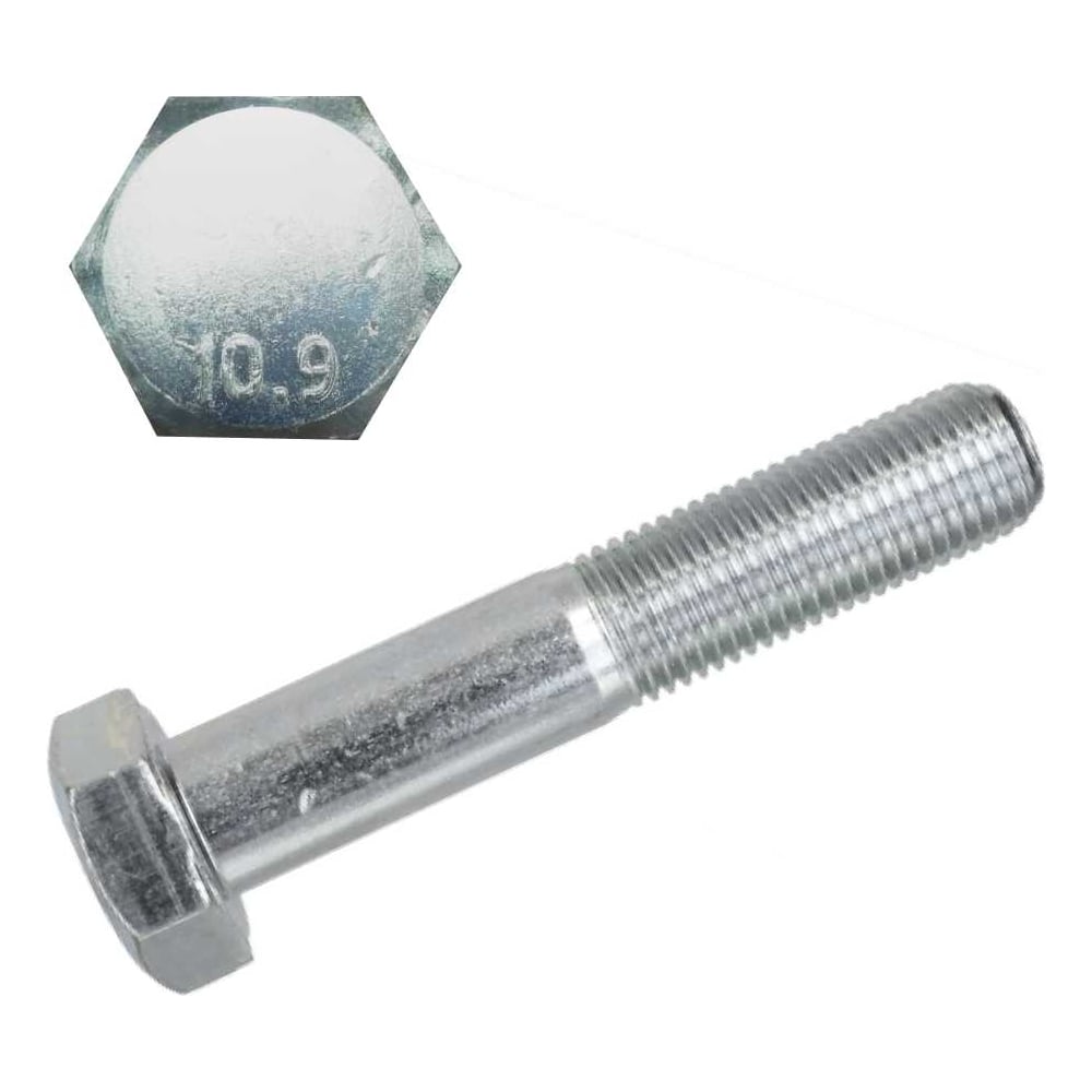 Изображение товара Болт Море-Метизов DIN 960 10.9 М12x1,5x80 цинк 4 шт