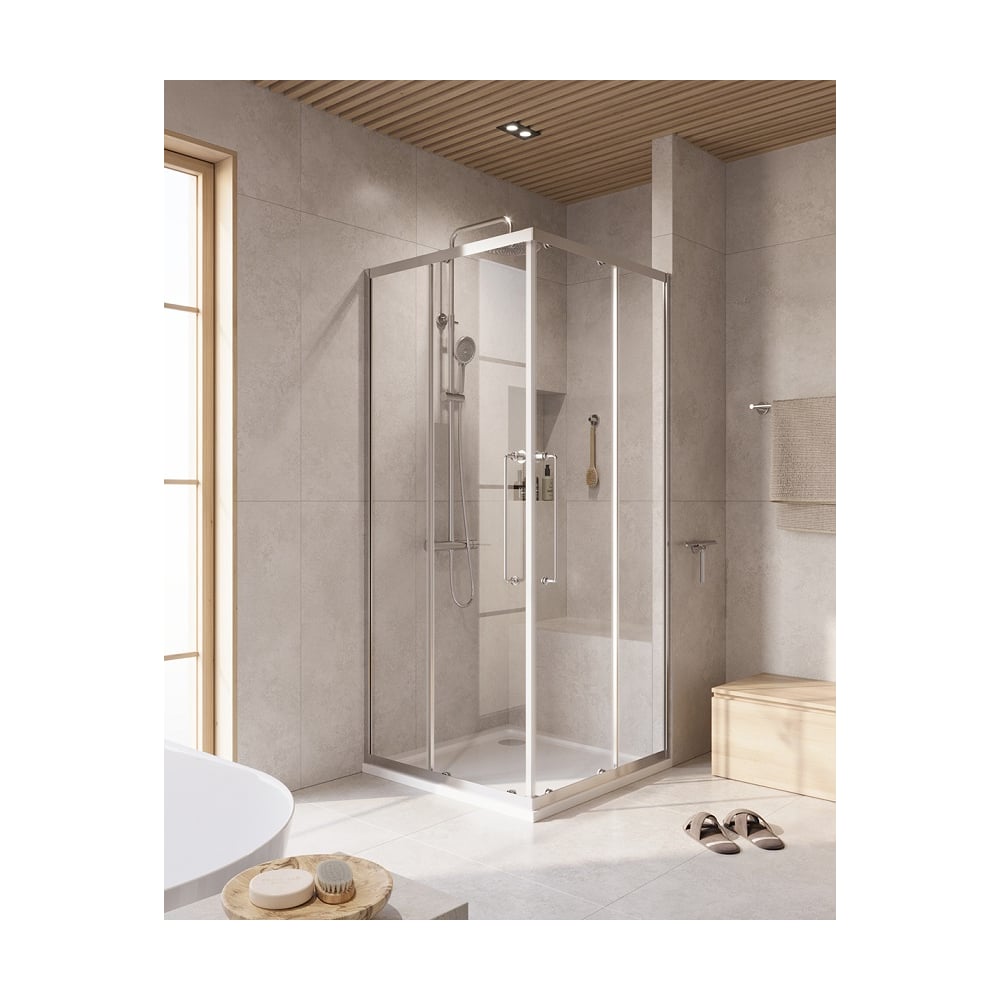 Изображение товара Душевой уголок Cezares RELAX-304-A-2-100-C-CR глянцевый хром 100x200 см