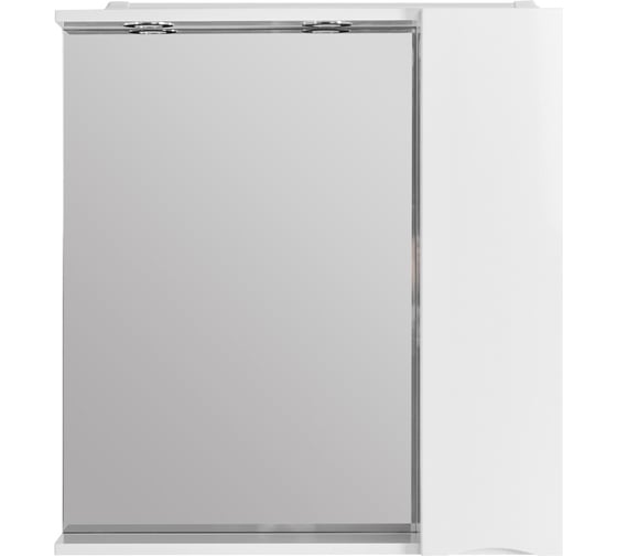 Изображение товара Шкаф зеркальный BelBagno MARINO подвесной, с одной распашной дверцей с доводчиками, LED 2x4W, правосторонний, Bianco Lucido, 600x150x750 MARINO-SPC-600/750-1A-BL-P-R