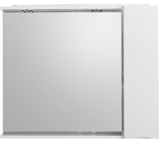 Изображение товара Шкаф зеркальный BelBagno MARINO подвесной, с одной распашной дверцей с доводчиками, LED 2x4W, правосторонний, Bianco Lucido, 800x150x750 MARINO-SPC-800/750-1A-BL-P-R