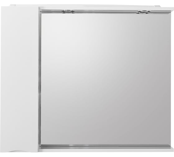 Изображение товара Шкаф зеркальный BelBagno MARINO подвесной, с одной распашной дверцей с доводчиками, LED 2x4W, левосторонний, Bianco Lucido, 800x150x750 MARINO-SPC-800/750-1A-BL-P-L