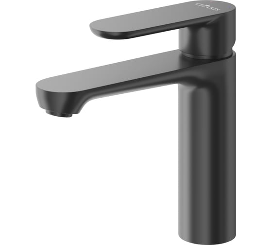 Изображение товара Смеситель для раковины Cezares однорычажный с донным клапаном, черный матовый STYLUS-LS-NOP