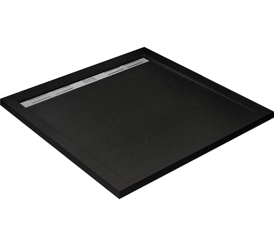 Изображение товара Поддон Cezares из искусственного мрамора, чёрный матовый TRAY-AS-A-100-30-NERO