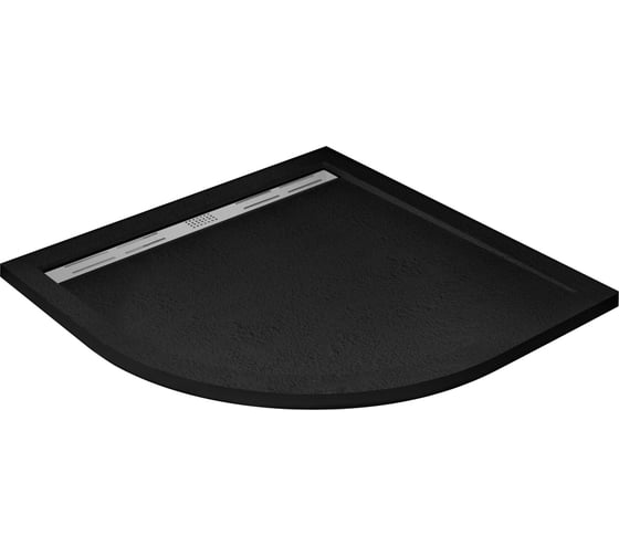 Изображение товара Поддон Cezares из искусственного мрамора, чёрный матовый TRAY-AS-R-90-30-NERO