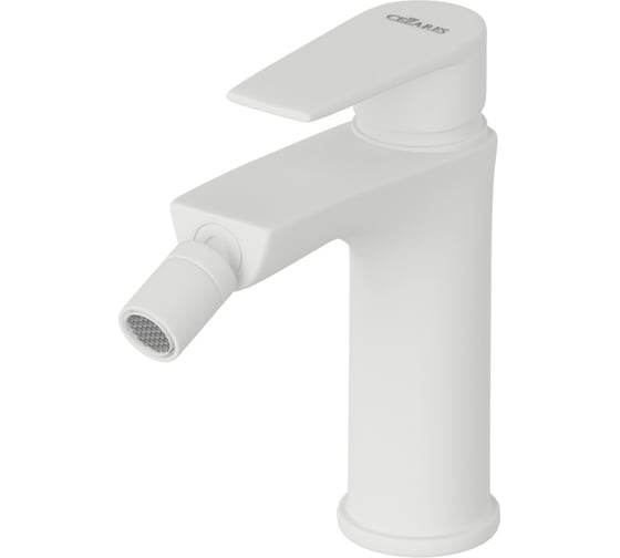 Изображение товара Смеситель для биде однорычажный Cezares с донным клапаном, исполнение белый матовый NAUTIC-BS1-BIO