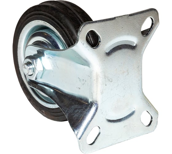 Изображение товара Опора колесная неповоротная SOBELL ф75 мм, нагрузка 50 кг, резина (FC 92) 037075