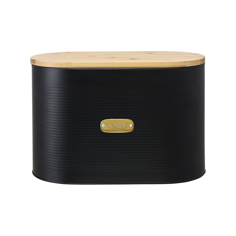 Изображение товара Хлебница Smart Solutions Irmel 33x18x19 см графит бамбук сталь