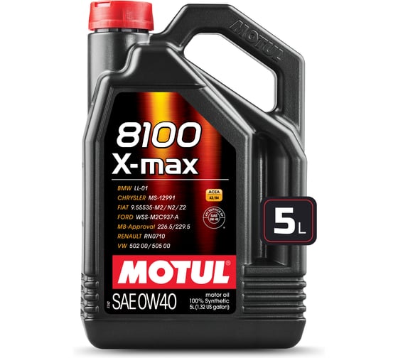 Изображение товара Моторное масло MOTUL 8100 X-MAX 0W40 5 л 113223