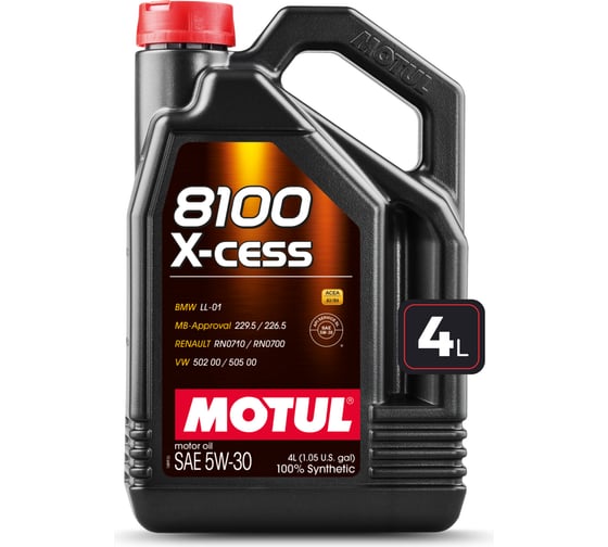 Изображение товара Моторное масло MOTUL 8100 X-CESS 5W30 4 л 113529