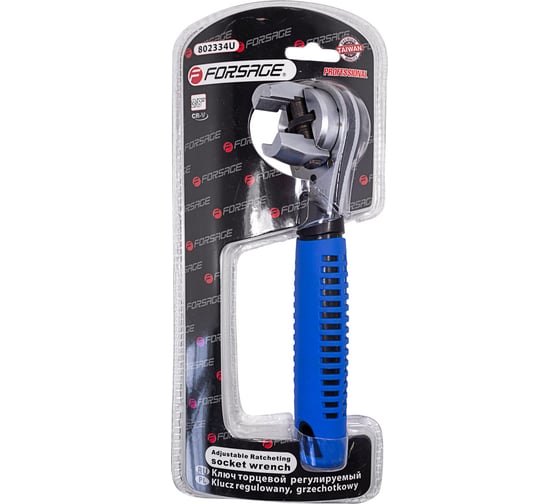 Изображение товара Ключ торцевой трещоточный многофунциональный с прорезиненной рукояткой (6-24мм) Forsage F-802334U(18631)
