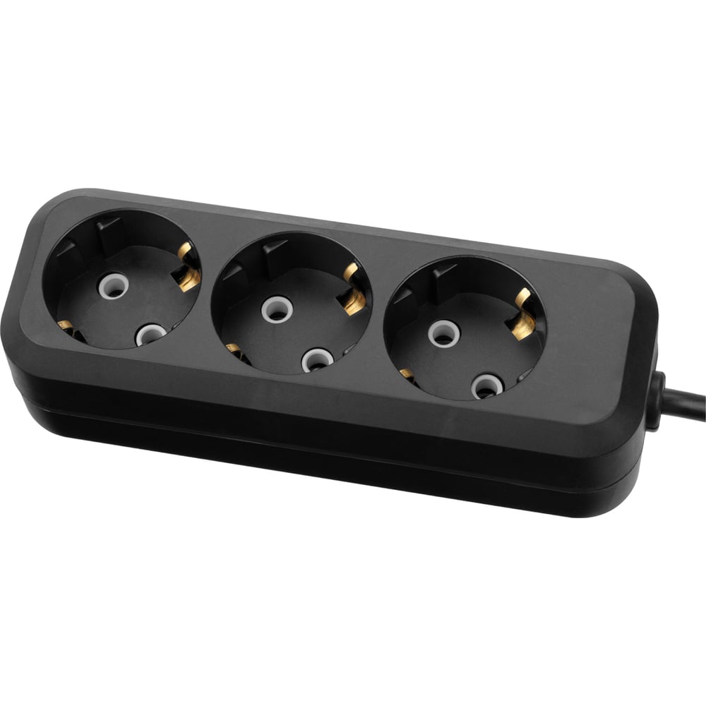 Изображение товара Удлинитель сетевой TDM ELECTRIC 3 розетки 1,5 м заземление черный SQ1303-1050