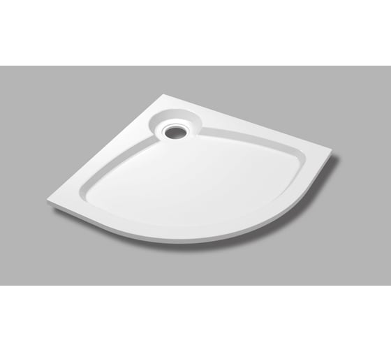 Изображение товара Встраиваемый литой поддон из искусственного мрамора радиальный Cezares 900x900x56 мм, белый Bianco TRAY-S-R-90-550-56-W