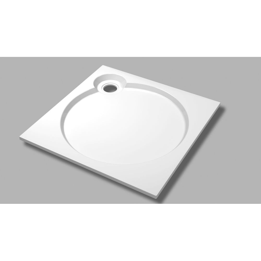 Изображение товара Встраиваемый квадратный поддон из искусственного мрамора Cezares 900x900 мм белый TRAY-S-A-90-56-W