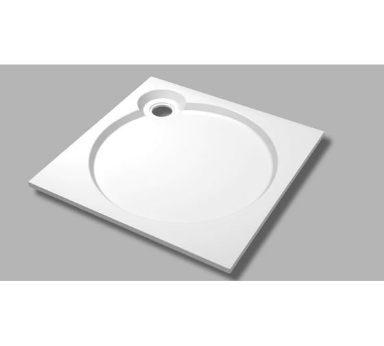 Изображение товара Встраиваемый литой поддон из искусственного мрамора квадратный Cezares 900x900x56 мм, белый Bianco TRAY-S-A-90-56-W