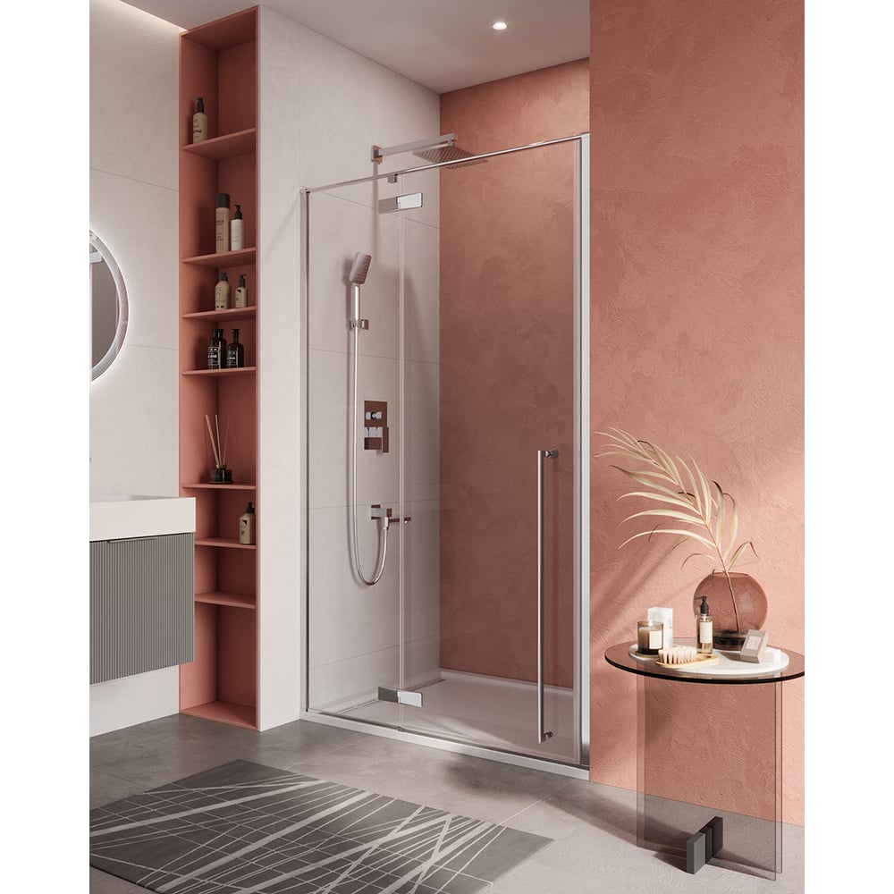 Изображение товара Душевая дверь Cezares LINER-B-12-120-C-Cr-L из закаленного стекла