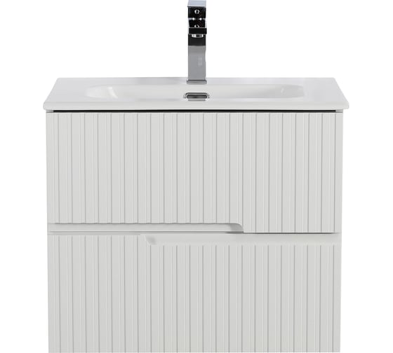 Изображение товара База под раковину CEZARES DUET-N подвесная с двумя выкатными ящиками, Bianco Lucido, 600x457x500, DUET-N-600-2C-SO-BL