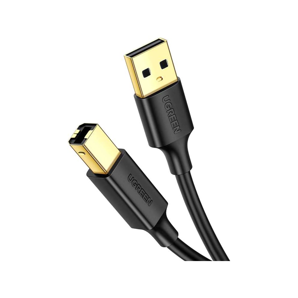 Изображение товара Кабель для принтера Ugreen US135 (20847) USB 2.0 A(m) to USB-B(m) Print Cable. Длина: 2 м. Цвет: черный 20847_