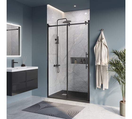 Изображение товара Душевая дверь BelBagno MARINO-BF-1-120-C-NERO