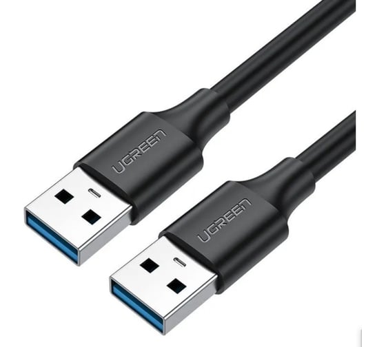 Изображение товара Кабель Ugreen US128 (10369) USB-A 3.0 Male to Male Cable. Длина: 0,5м. Цвет: черный 10369_