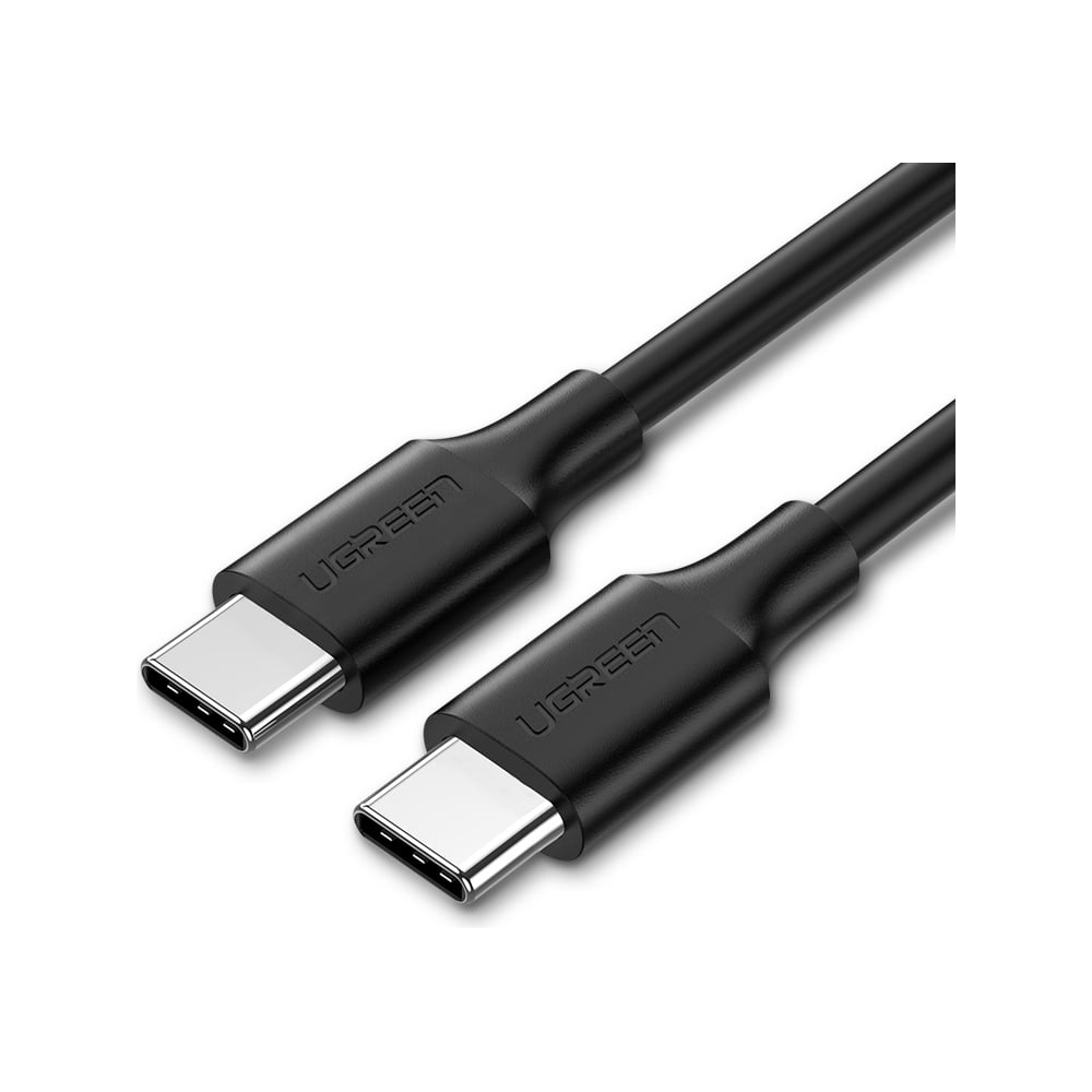 Изображение товара Кабель Ugreen US286 () USB-C 2.0 Male To USB-C 2.0 Male 3A Data Cable. Длина: 2м. Цвет: черный 10306