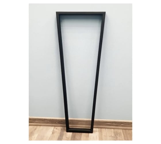 Изображение товара Подстолье для стола Parallax Параллакс, Трапеция, Лофт, барное, металлическое, 900х550 мм, высота 400 мм, черное, 1 шт 16BX055030090-TRP