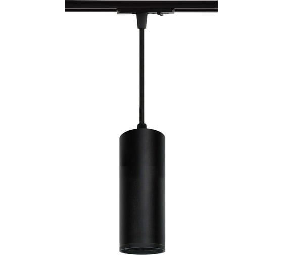 Изображение товара Трековый подвесной светильник однофазный под лампу GU10 D55xH200мм черный/алюминий truEnergy 21154