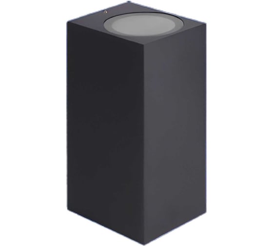 Изображение товара Светильник фасадный прямоугольный truEnergy с рассеивателем под лампы 2xGU10 IP54 черный/алюминий 26006