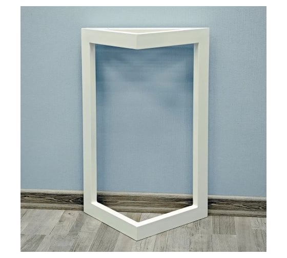 Изображение товара Подстолье опора для стола Parallax 850 350 40x20 треугольное металлическое барное белое Лофт 1 шт. 91WN035020085-TRG