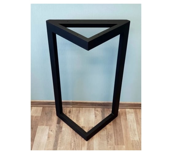 Изображение товара Подстолье-опора для стола Parallax Параллакс, треугольное, Лофт, барное, металлическое, 1175х450 мм, 40x20 мм, черное, 1 шт 91BX045025117-TRG