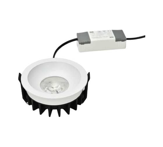 Изображение товара Светильник светодиодный truEnergy с регулируемой цветовой температурой круг 12W линза ССT 3000K-6500K 960Lm D85мм IP20 белый/алюминий 10560