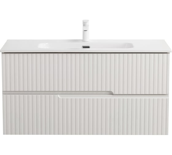 Изображение товара База под раковину CEZARES DUET-N подвесная с двумя выкатными ящиками, Ясень Белый Софт, 1000x457x500, DUET-N-1000-2C-SO-FBS-P