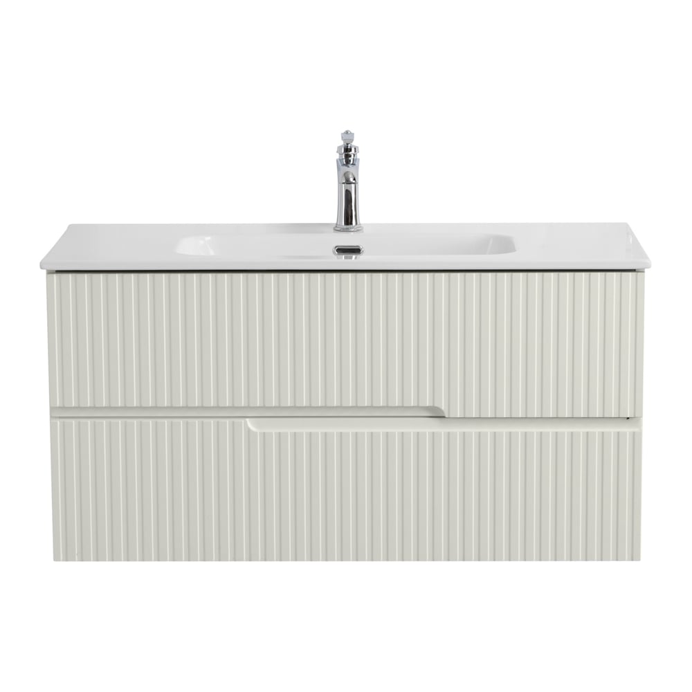 Изображение товара Подвесная база под раковину CEZARES DUET-N 1000x457 мм с двумя ящиками альпака