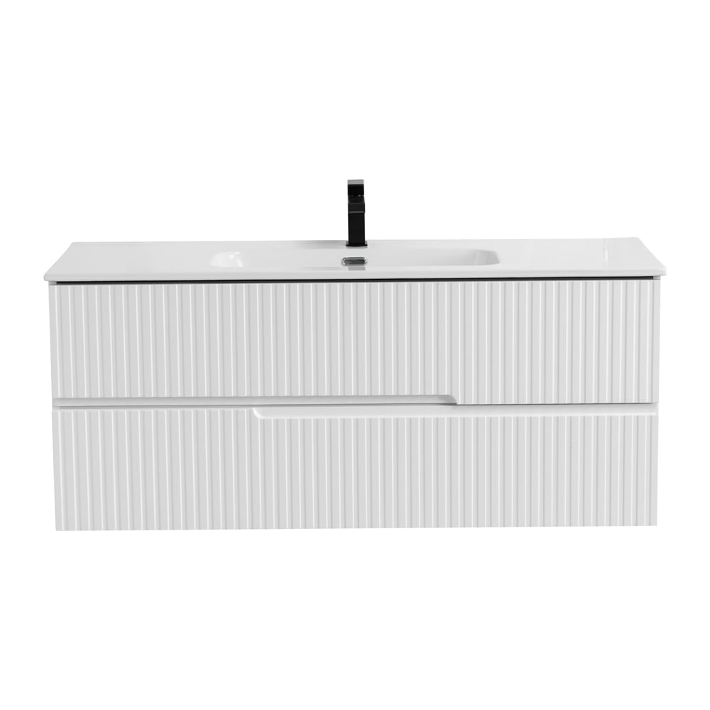 Изображение товара Подвесная база под раковину CEZARES DUET-N с двумя ящиками Bianco Opaco 1200х457х500