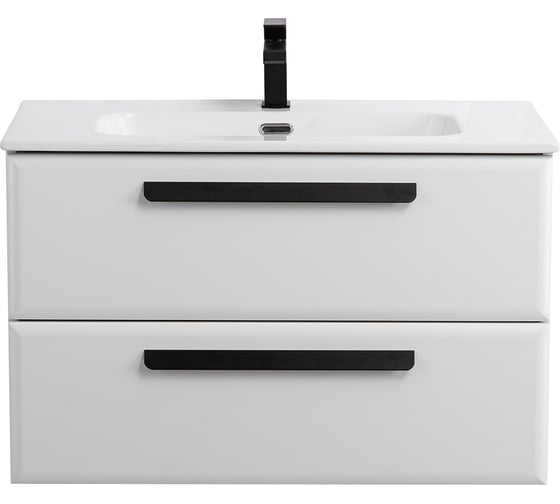 Изображение товара База под раковину CEZARES ECO-CER-N подвесная с двумя выкатными ящиками, Bianco Lucido, 900x457x500, ECO-CER-N-900-2C-SO-BL