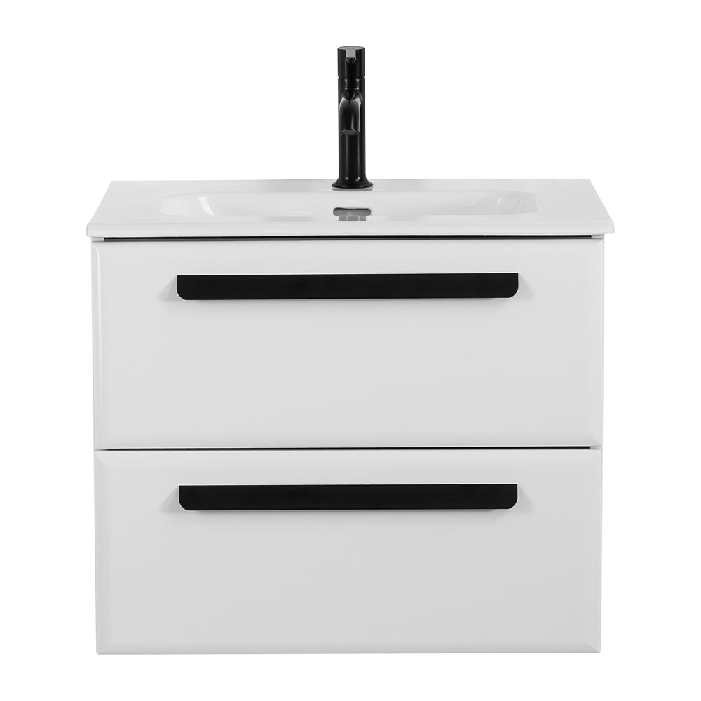 Изображение товара База под раковину CEZARES ECO-CER-N с двумя ящиками белая 600x457x500