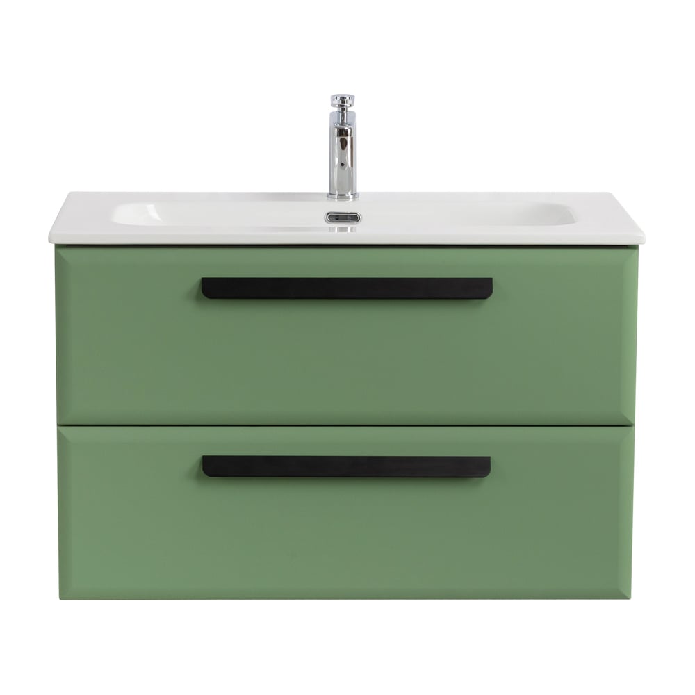 Изображение товара Подвесная база под раковину CEZARES ECO-CER-N с двумя ящиками фисташковый софт