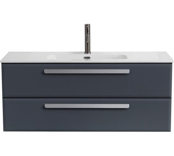 Изображение товара База под раковину CEZARES ECO-CER-N подвесная с двумя выкатными ящиками, Grafito, 1200x457x500, ECO-CER-N-1200-2C-SO-GR-P