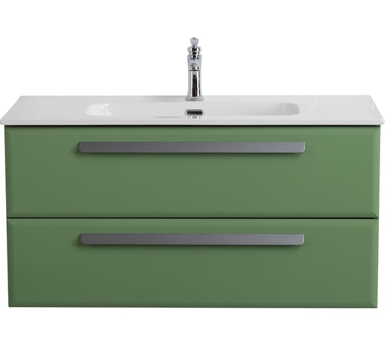 Изображение товара База под раковину CEZARES ECO-CER-N подвесная с двумя выкатными ящиками, Фисташковый Софт, 1000x457x500, ECO-CER-N-1000-2C-SO-PS-P