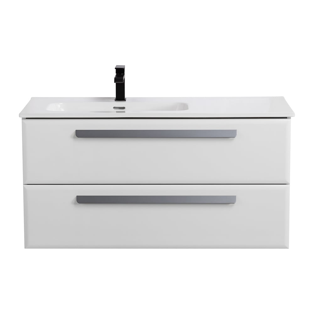 Изображение товара База под раковину CEZARES ECO-CER-N с двумя ящиками Bianco Lucido