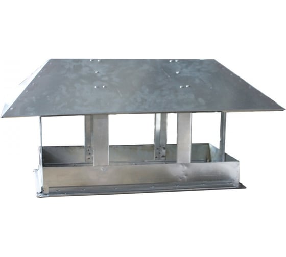 Изображение товара Зонт прямоугольного сечения с коньком Вентека 600x350/900x525 Рулон оцинкованный (08ПС)0.70 51-7990000003459